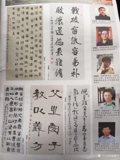 金新宇荣誉-刚收到的书法报，上面有一张俺的破字,【图3】