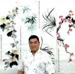 李牧日志-国画花鸟画《梅、兰、竹、菊》四条屏作品，4套，喜欢哪套？
【图3】