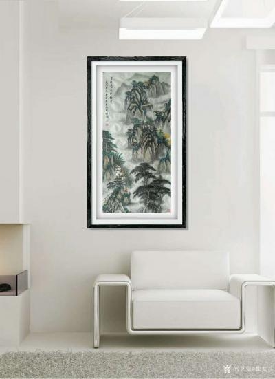 魏太兵日记-国画山水画《云起青山见佳境》，《朗朗乾坤清清河山》，四尺整幅，喜欢的私聊【图4】