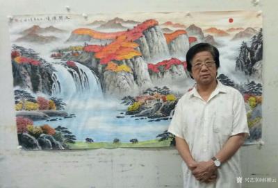 郝鹏云日记-完成客户订作：国画山水画《人间仙境》，水墨设色，178*97公分，款识，人间仙境【图3】