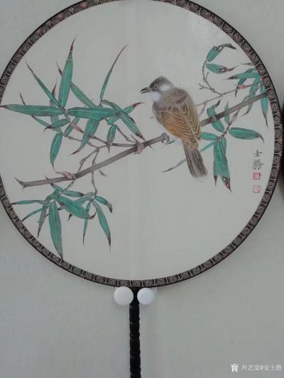 安士胜日记-再忙也得坚持笔耕纸素，宫扇四屏这个小任务干了好久，终于算是可以收官啦【图3】