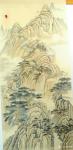 韩梅日志-仿古山水画《山居图》，配局部特写，刚画完，尚未落款，请欣赏，【图1】