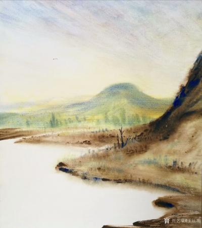 王征明日记-水意画大量留白。水意画修正了中国画的形不准、空间杂乱、色彩不合自然逻辑，除此三点【图3】