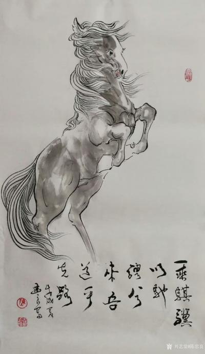 陈忠良日记-端午了，写点屈子的东西。国画《乘骐骥以驰骋兮，来吾道夫先路》【图1】