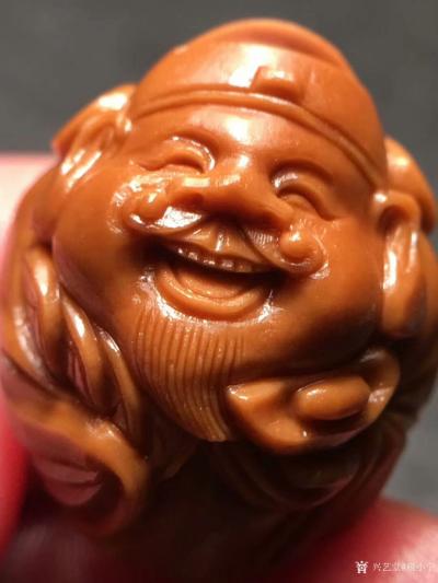 税小宁日记-精品铁核《八宝财神》1.9x2.3 老树铁核 圆饱满，雕工干净 做工精美 开脸喜【图5】