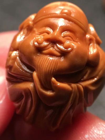税小宁日记-精品铁核《八宝财神》1.9x2.3 老树铁核 圆饱满，雕工干净 做工精美 开脸喜【图7】