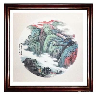 徐建清日记-国画山水斗方《深山云起》，花鸟斗方《春到江南》，《群英图》【图1】