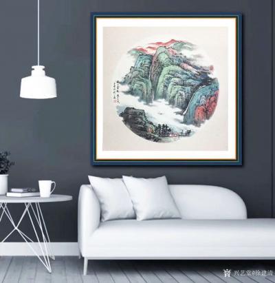 徐建清日记-国画山水斗方《深山云起》，花鸟斗方《春到江南》，《群英图》【图2】