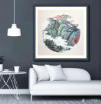 徐建清日志-国画山水斗方《深山云起》，花鸟斗方《春到江南》，《群英图》【图2】