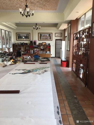 叶仲桥收藏-近日广东叶氏宗亲联谊会秘书长发回一张照片，说我这张丈二尺大画《富贵长和图》将永久【图1】