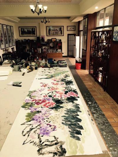 叶仲桥收藏-近日广东叶氏宗亲联谊会秘书长发回一张照片，说我这张丈二尺大画《富贵长和图》将永久【图2】