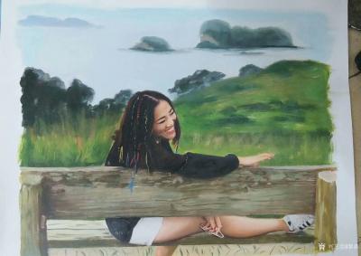 黎群日记-美女肖像油画:青春那么美好，值得画下来做留念，欢迎来图（照片也可以）订制。【图1】