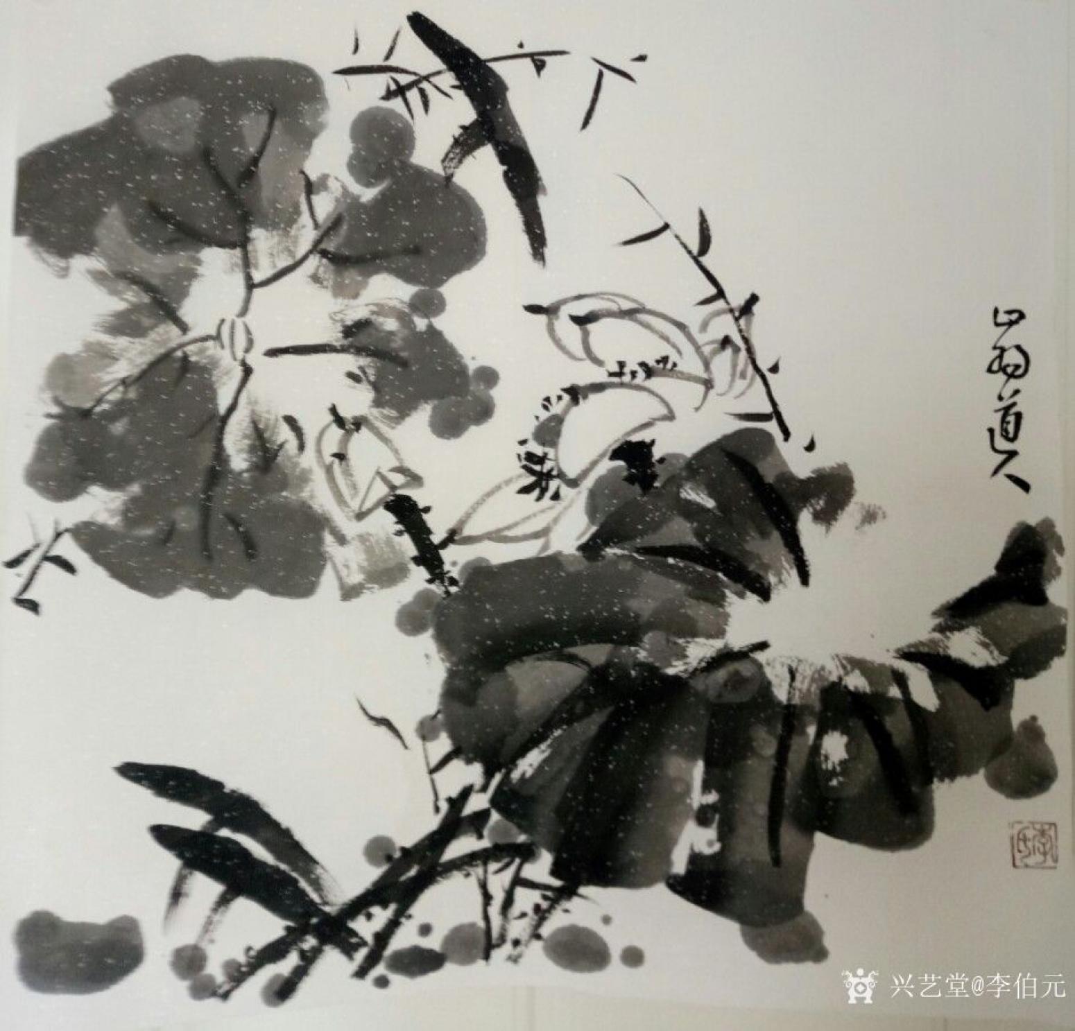 李伯元国画作品《斗方》【图2】