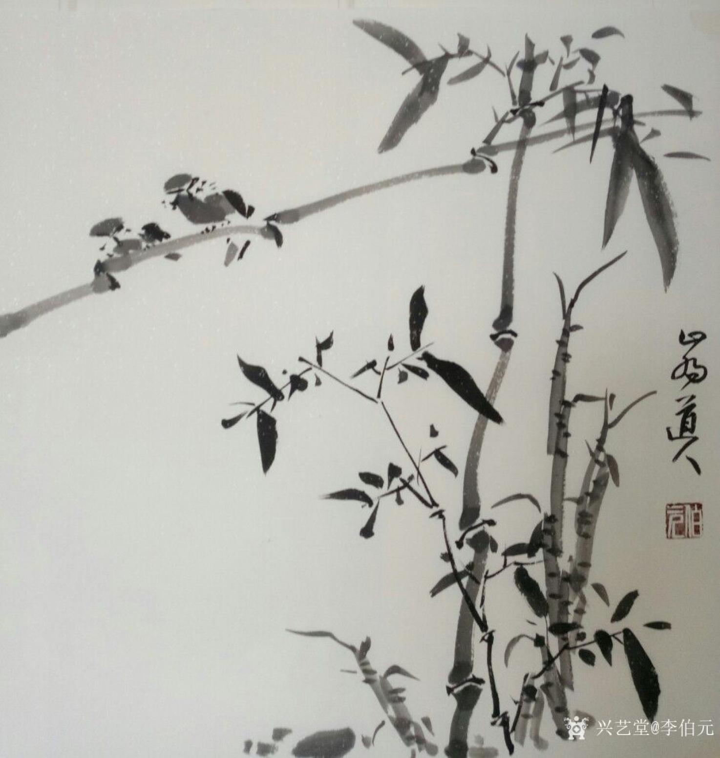 李伯元国画作品《斗方》【图3】