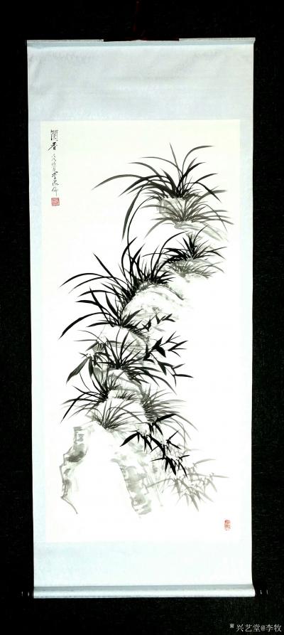 李牧日记-国画花鸟画兰草系列作品《兰香》，《宁可食无肉，不可居无竹，无肉令人瘦，无竹令人俗【图3】