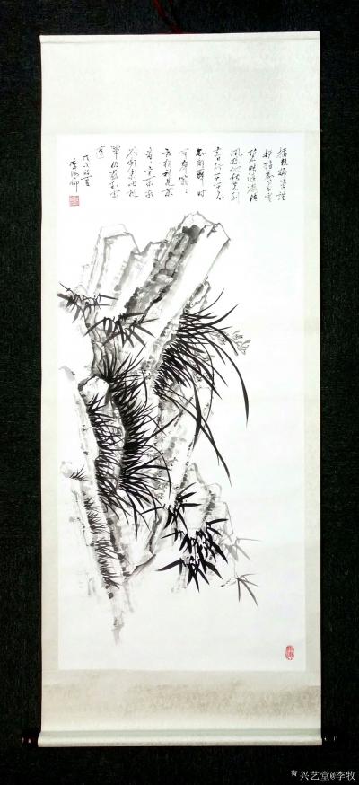 李牧日记-国画花鸟画兰草系列作品《兰香》，《宁可食无肉，不可居无竹，无肉令人瘦，无竹令人俗【图4】