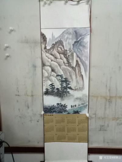 郝鹏云日记-今天打开年前买的宣纸，发现有厂家赠送的两个卷轴，还是今年的挂历。再不画，就过时了【图3】