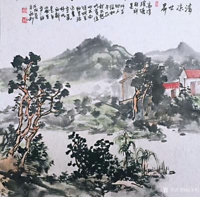 赵永利日记-南京市美协组织的高淳写生培训交流会，我的写生作品。在创作基地内有这么一棵树，独立【图6】