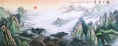 刘慧敏日记-晒一组绿水青山版的国画山水画《源远流长》，风格近似，随意挑选，欢迎来电订制【图3】