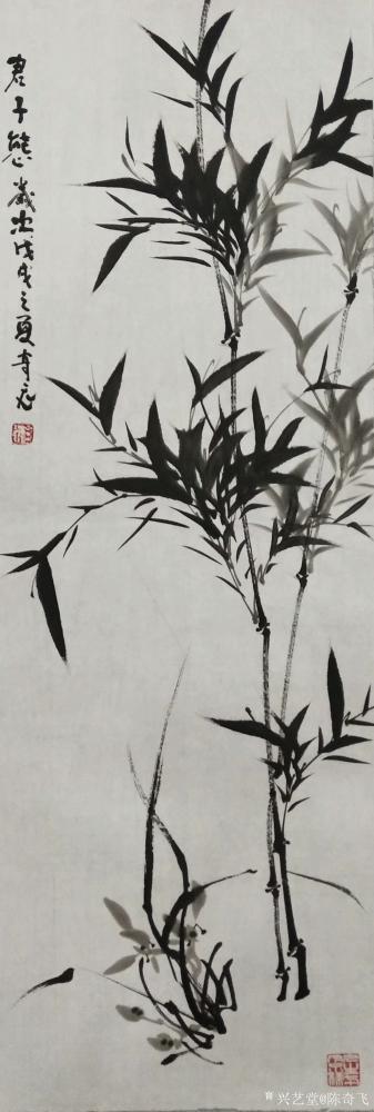 陈奇飞日记-国画梅兰竹菊《东风正伴春来早》，《素心自知》，《君子态》，《独立疏篱趣》【图4】