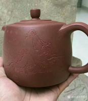 艺术家李明成收藏:小隶书手卷换得[愉快]李昌鸿 紫砂壶 作品 李氏井栏壶 紫泥【图4】