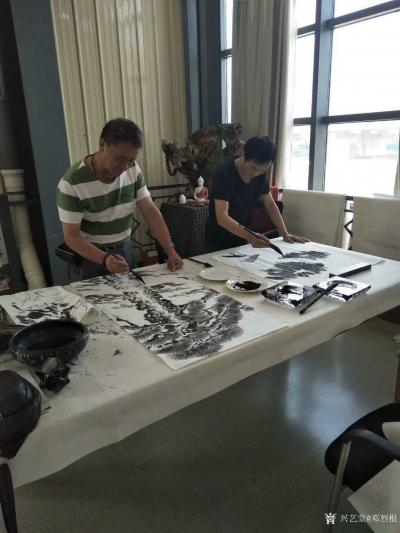 邓烈根生活-在南昌市湾里冯翊书画院交流笔会剪影。【图2】