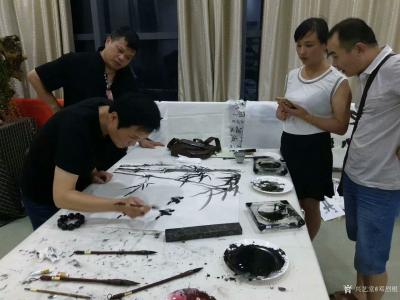 邓烈根生活-在南昌市湾里冯翊书画院交流笔会剪影。【图4】