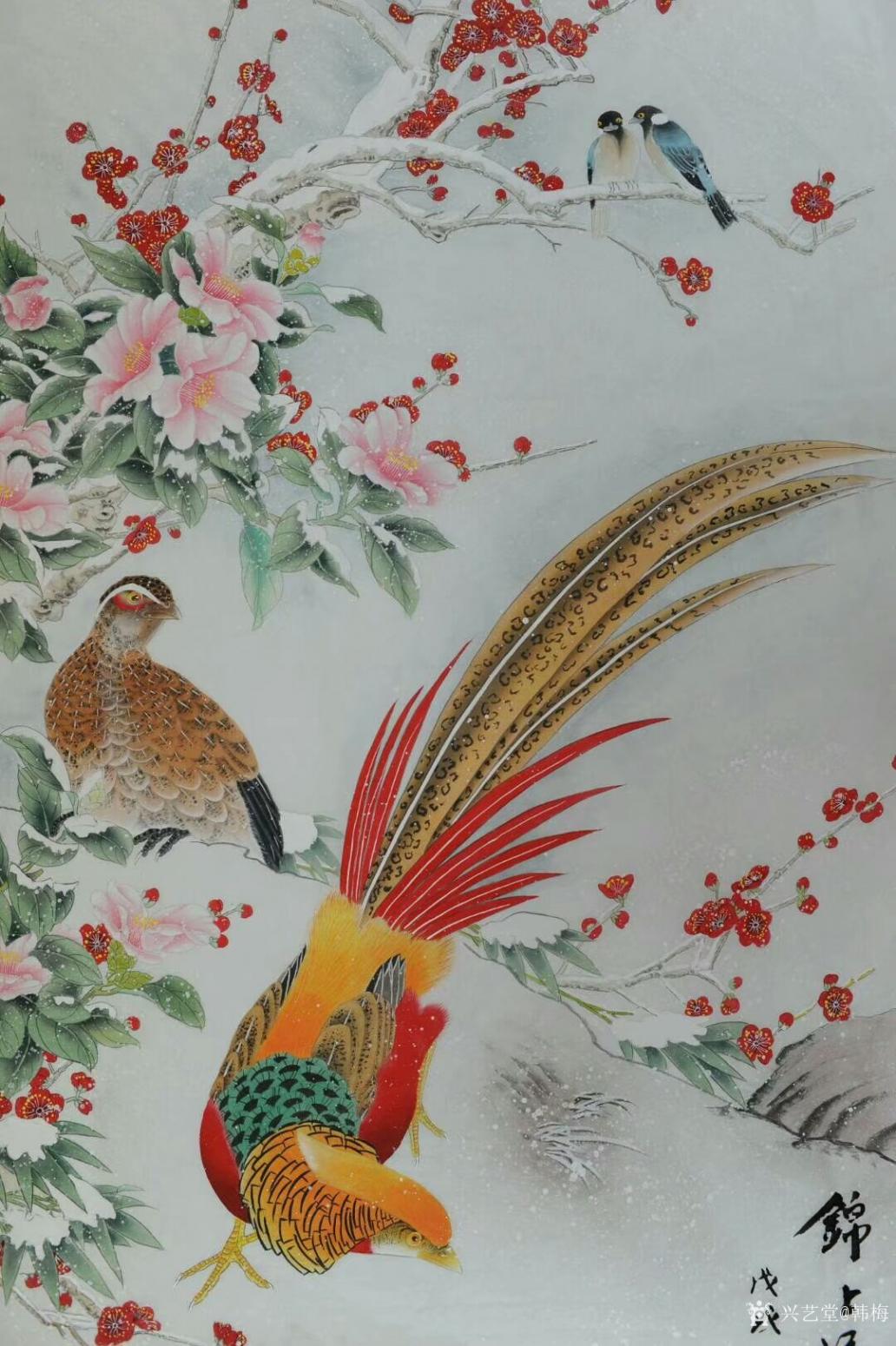 韩梅国画作品《锦上添花》【图0】