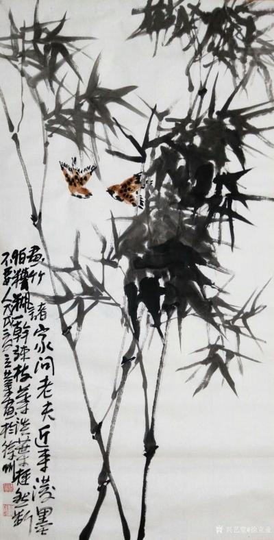 徐立业日记-国画墨竹一组，借郑板桥诗词，以表吾之爱竹。
《种竹扶疏老更强,雨淋风劲似龙翔。【图6】