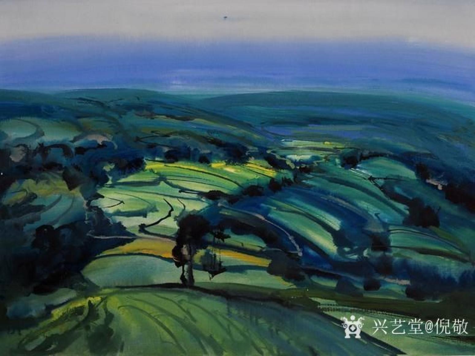 倪敬油画作品春来了