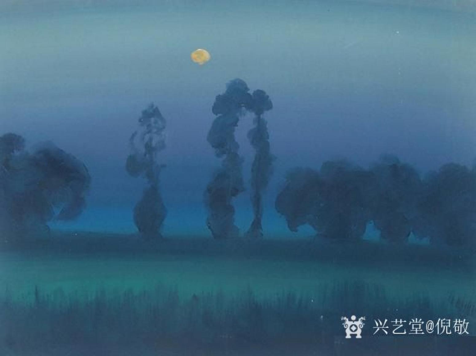 倪敬油画作品《拂晓》【图0】