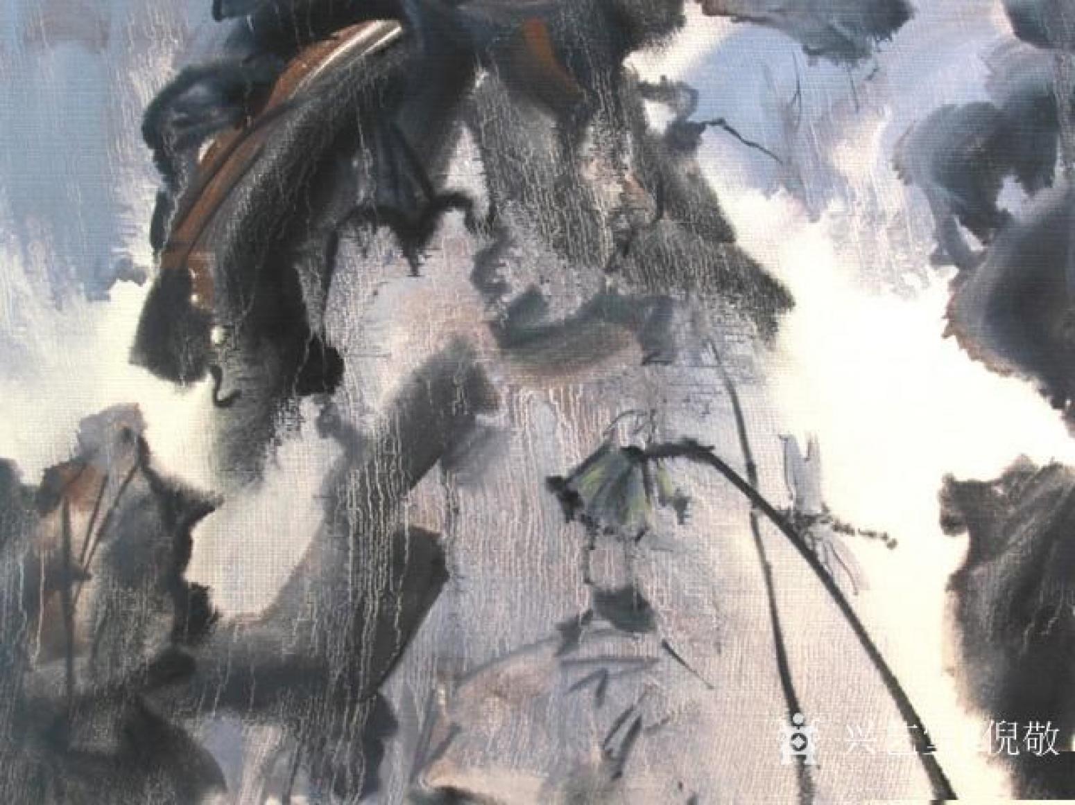 倪敬油画作品《荷殇》【图0】