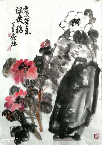 甘庆琼日记-缶翁功无敌，白石意难求，近世二峰矣！
不断向大师学习。【图2】