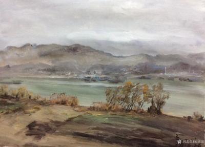 宋德发日记-已被藏家朋友收藏的水粉画：《隔江相望》，《回家》，《小水塘》，回忆是可以挂起来的【图2】