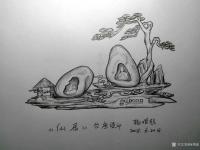 艺术家杨增超日记:奇石台座创意设计图，2018年6月下旬新创作的台座设计图：【图0】