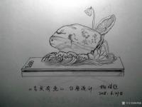 艺术家杨增超日记:奇石台座创意设计图，2018年6月下旬新创作的台座设计图：【图1】