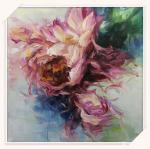 周海波日志-现代北欧油画，花卉类，尺寸80*80，欢迎订制，可自选装裱框【图4】