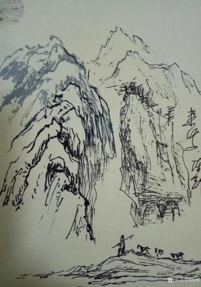 陈刚日记-观山景有感，速写三幅作品，以抒胸意！【图3】