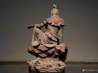 明清古艺收藏-唐韵 致美 “观自在菩萨”  青石
尺寸：高67//宽40//厚30
开脸丰【图3】