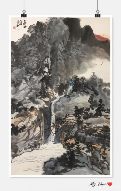 赵永利日记-明年九月北京个展，部分作品預展。
《观瀑图》《雅居》《登高放眼》《金陵》《溪山【图6】