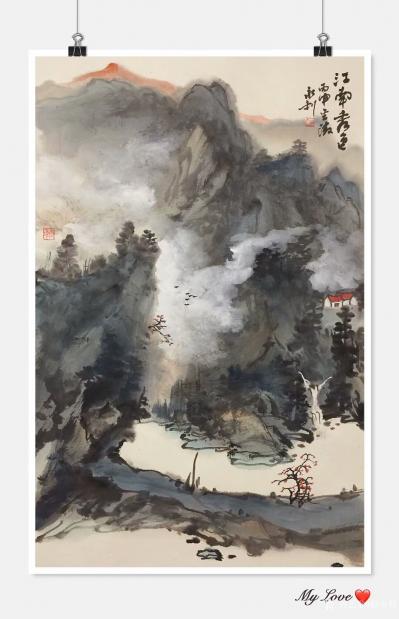 赵永利日记-明年九月北京个展，部分作品預展。
《观瀑图》《雅居》《登高放眼》《金陵》《溪山【图8】