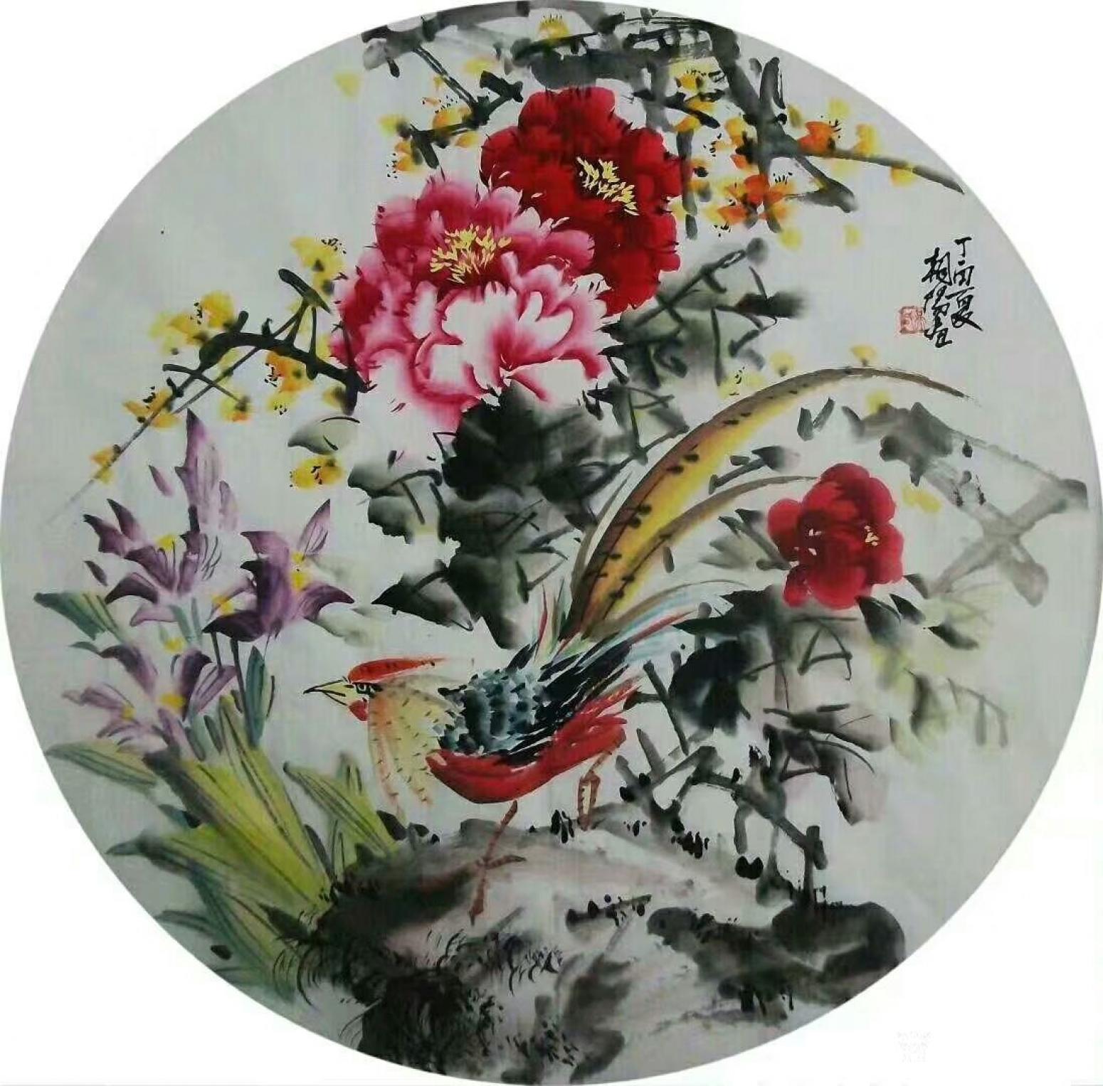 吴朝阳国画作品《锦上添花》【图0】