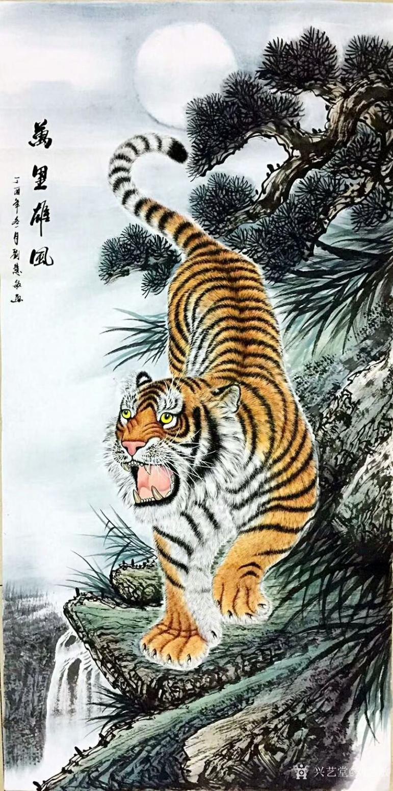 刘慧敏国画作品《万里雄风》