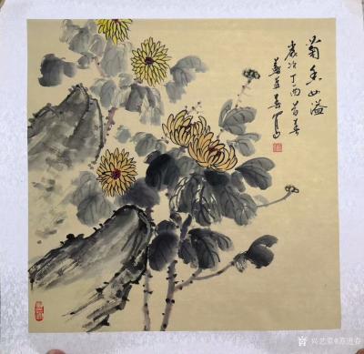 苏进春日记-国画作品梅、兰、竹、菊四幅，《冰清玉骨》，《一品蘭香》，《高风亮节》，《菊香四溢【图4】