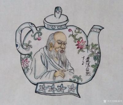 陈新兴日记-原创元青花彩绘系列作品，彩绘十二生肖系列作品，彩绘人物画，欢迎欣赏【图1】