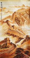艺术家宁建华日记:国画彩墨山水画《金长城》，尺寸140*69cm，展现万里长城【图0】