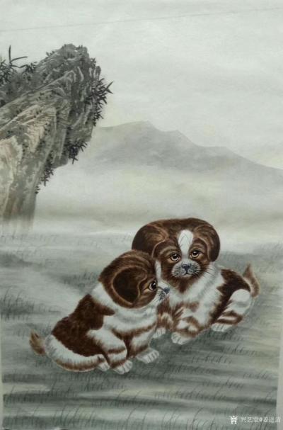 姜进清日记-晒一组工笔画宠物狗狗，萌态可鞠，请欣赏【图3】