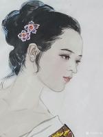 艺术家于波日记:近作国画人物画，无题，纯欣赏【图1】