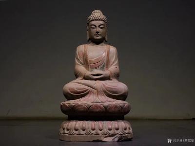 罗邵华收藏-释迦牟尼 坐佛
尺寸；高63//宽30// 青石制
尊佛开脸丰润端庄 神态安【图1】