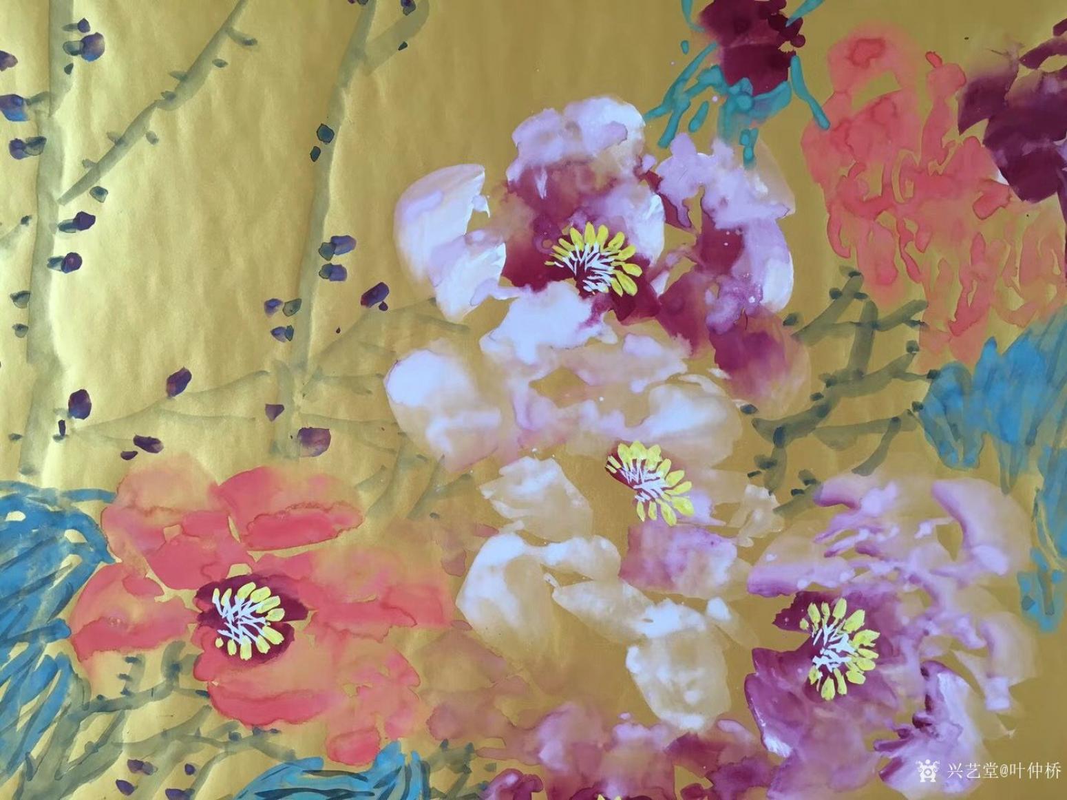 叶仲桥国画作品《花开富贵》【图0】